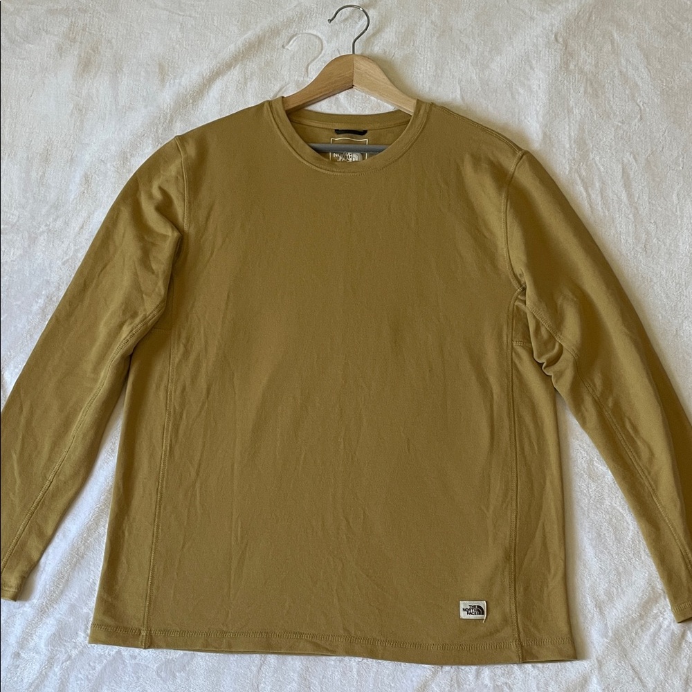 The North Face Men's Mustard Long Sleeve Tee (size L)